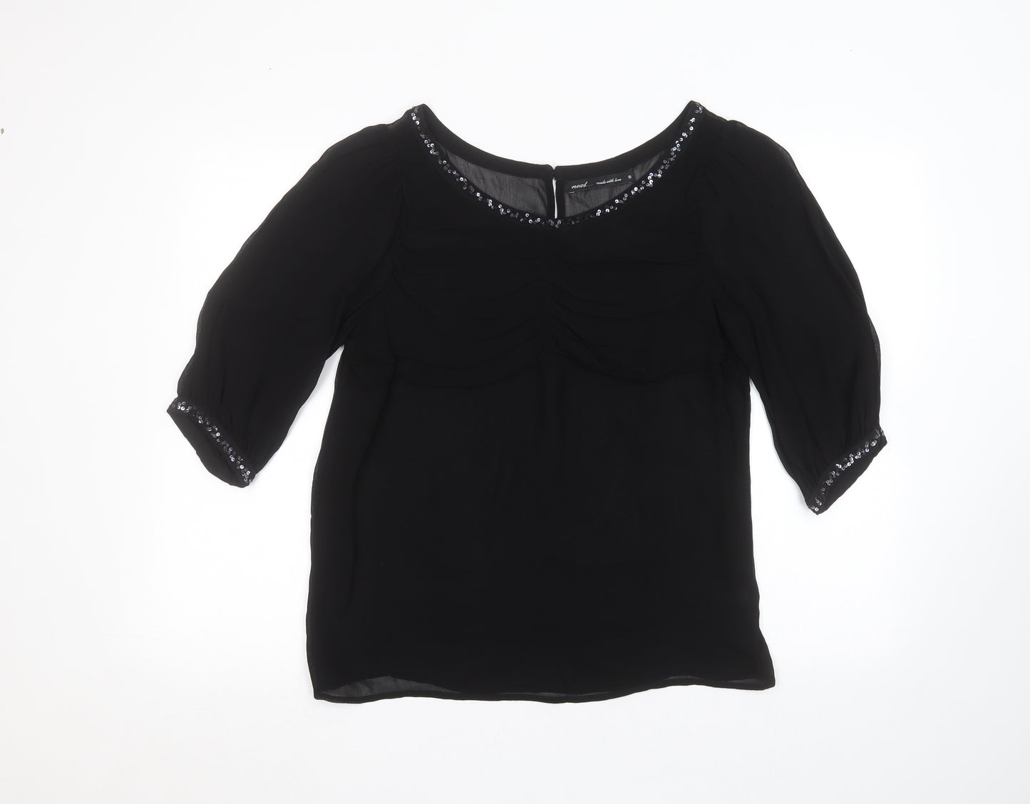 NEXT Womens Black   Basic Blouse Size 10