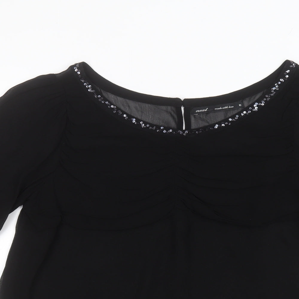 NEXT Womens Black   Basic Blouse Size 10