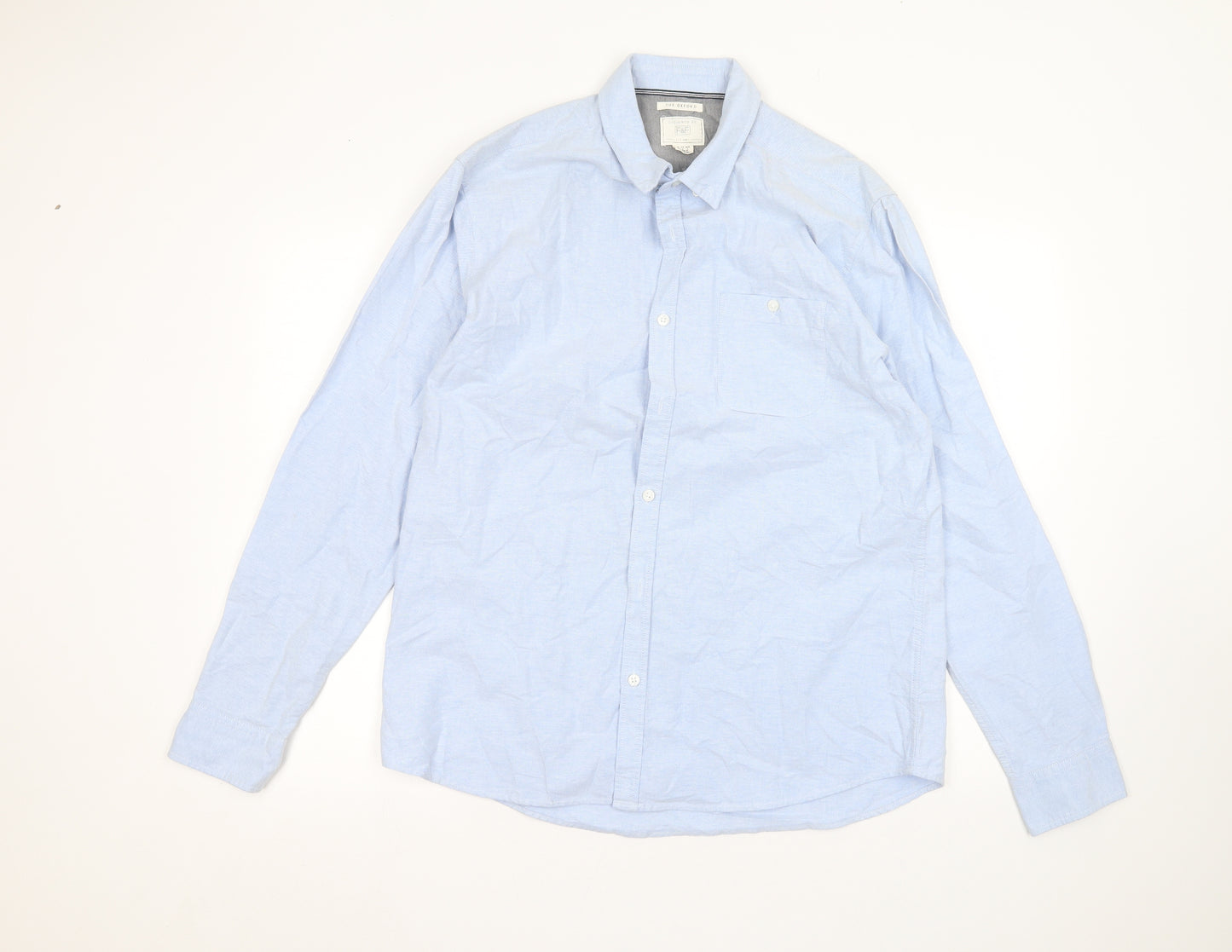 F&F Mens Blue    Dress Shirt Size L