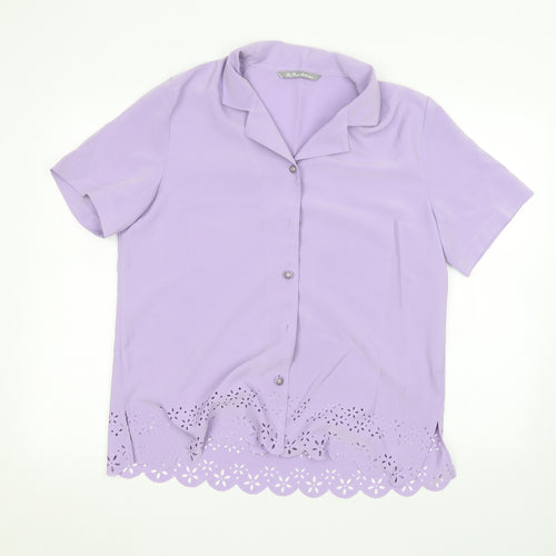 Preworn Womens Purple   Basic Button-Up Size 18