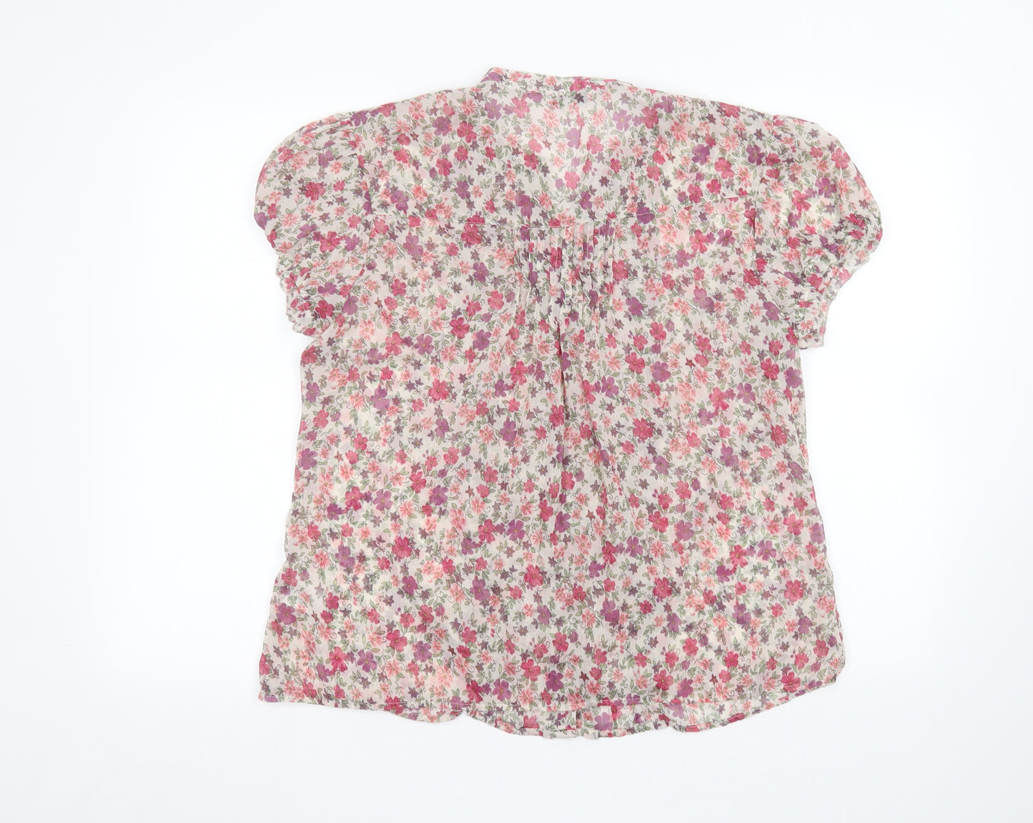 New Look Womens Beige Floral  Basic Button-Up Size 18