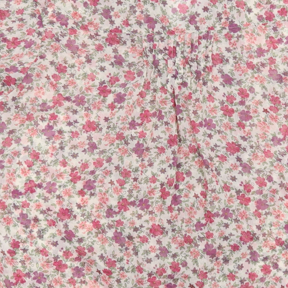 New Look Womens Beige Floral  Basic Button-Up Size 18