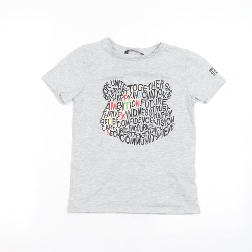 George Boys Grey   Basic T-Shirt Size 6-7 Years