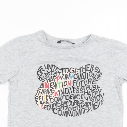 George Boys Grey   Basic T-Shirt Size 6-7 Years