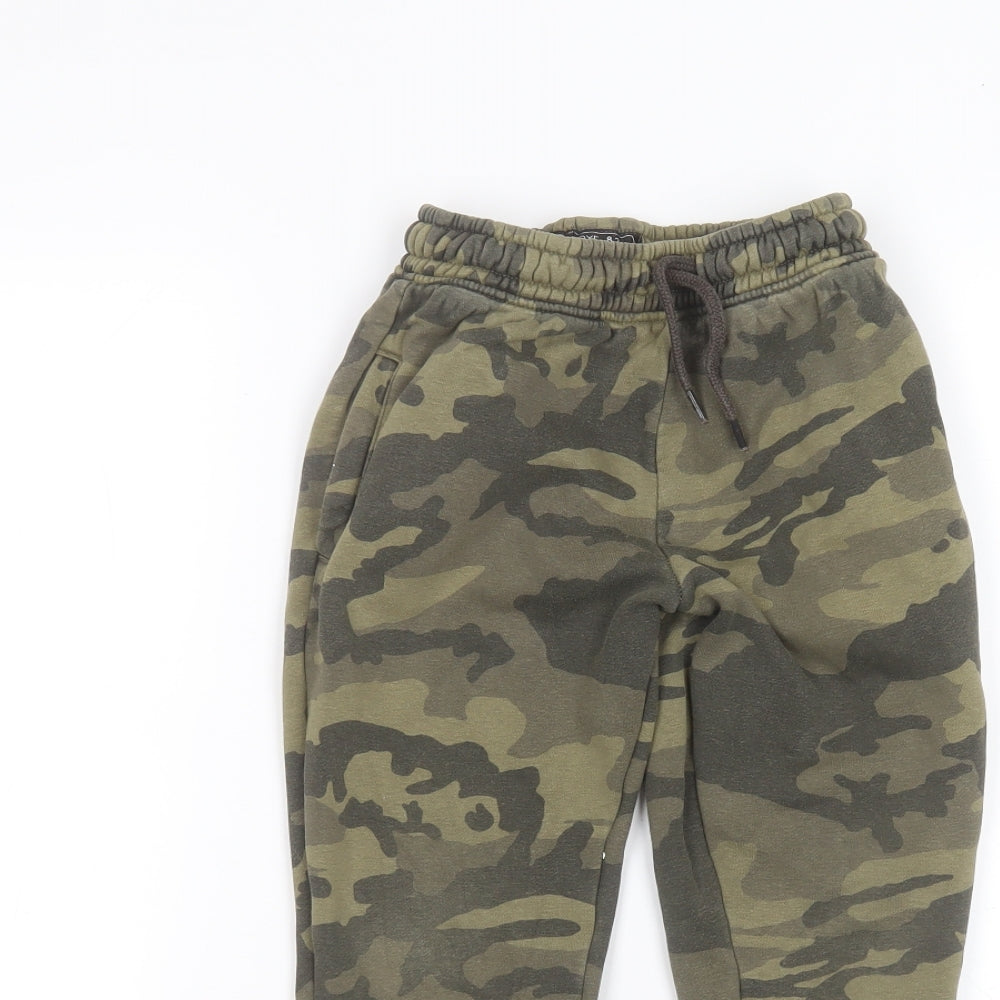 NEXT Boys Green Camouflage  Sweatpants Trousers Size 6 Years