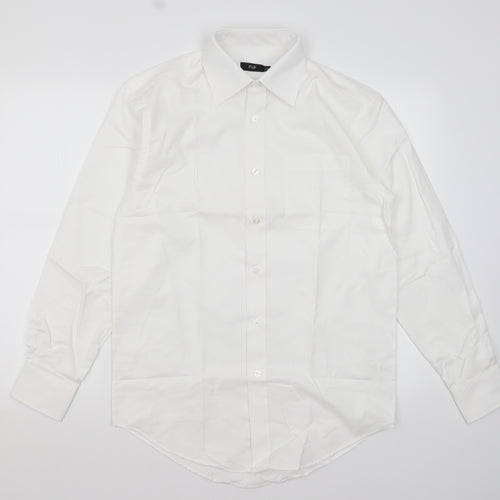 F&F Mens White    Dress Shirt Size 14.5