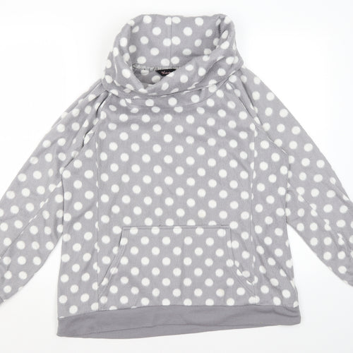 Feel Fabulous Womens Grey Polka Dot  Pullover Jumper Size 14
