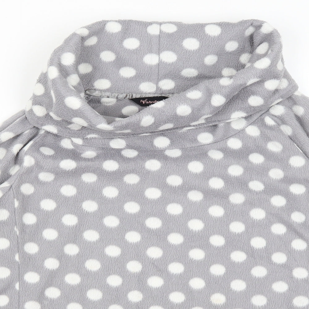 Feel Fabulous Womens Grey Polka Dot  Pullover Jumper Size 14