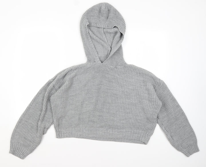 Select Womens Grey   Pullover Hoodie Size XL