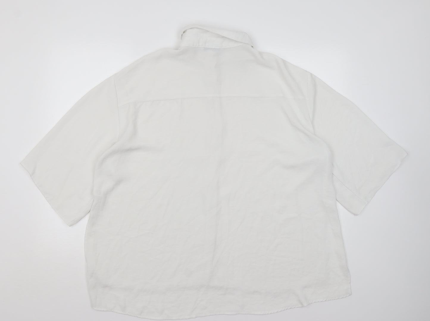 George Womens White   Basic Button-Up Size 16