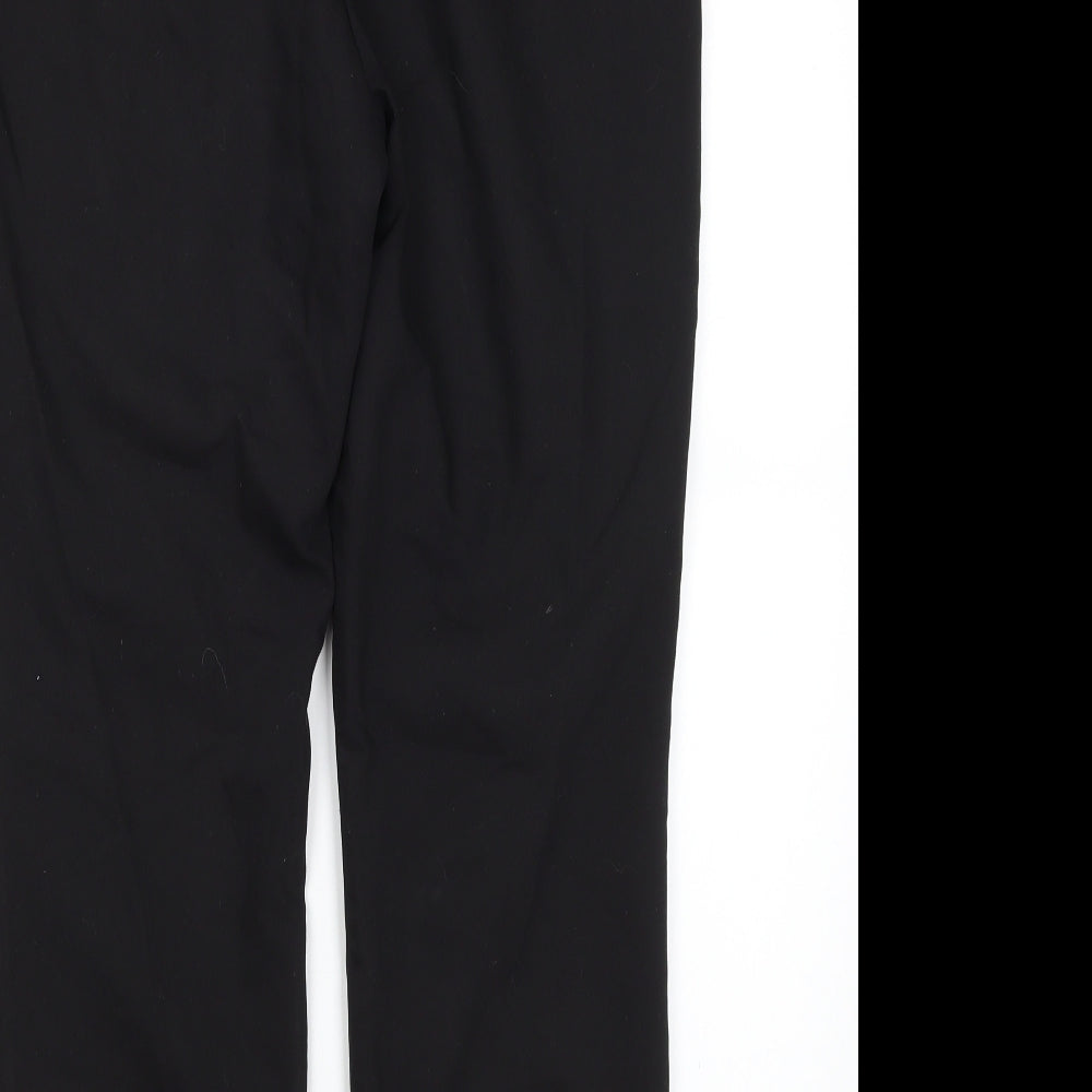 Papaya Womens Black  Polyester Dress Pants Trousers Size 14 L26 in Regular