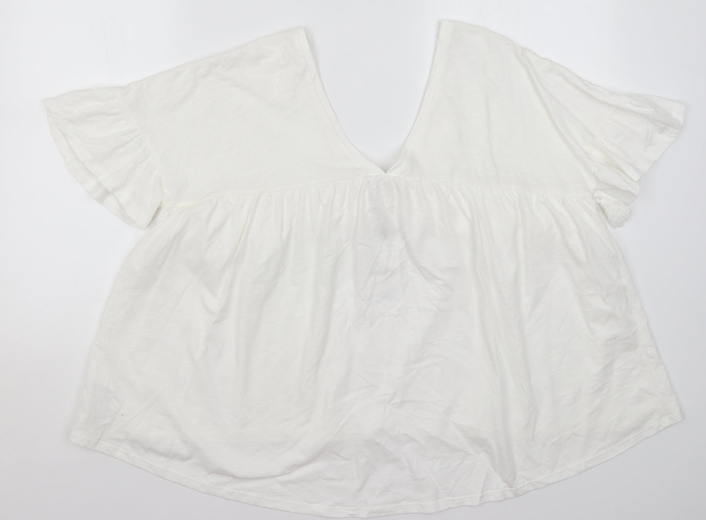 Zara Womens White  Cotton Basic Blouse Size S