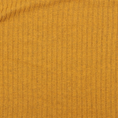 Primark Womens Yellow Round Neck  Polyester Pullover Jumper Size XL