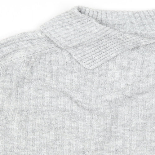 Very Womens Grey Roll Neck  Acrylic Pullover Jumper Size 10