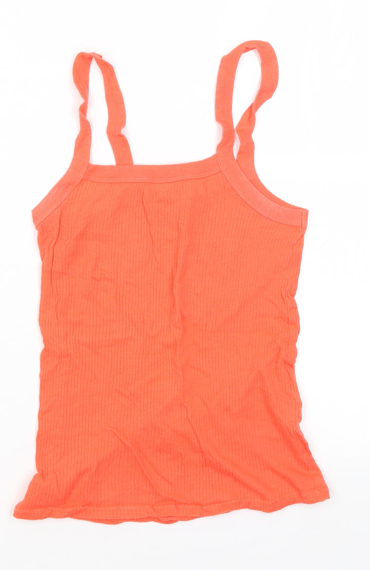 Cherokee Womens Orange Cotton Basic Tank Size 14
