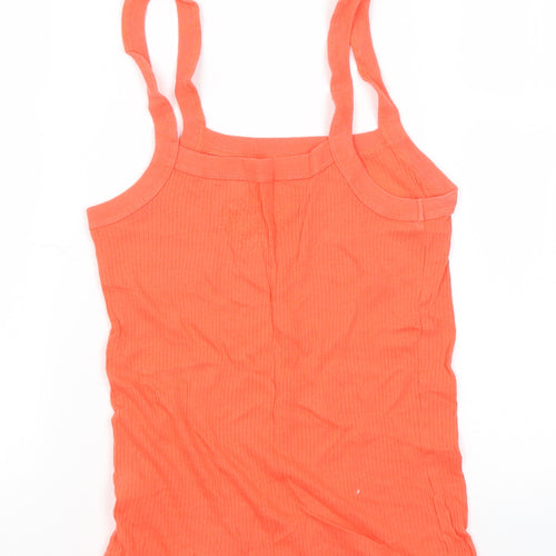 Cherokee Womens Orange  Cotton Basic Tank Size 14