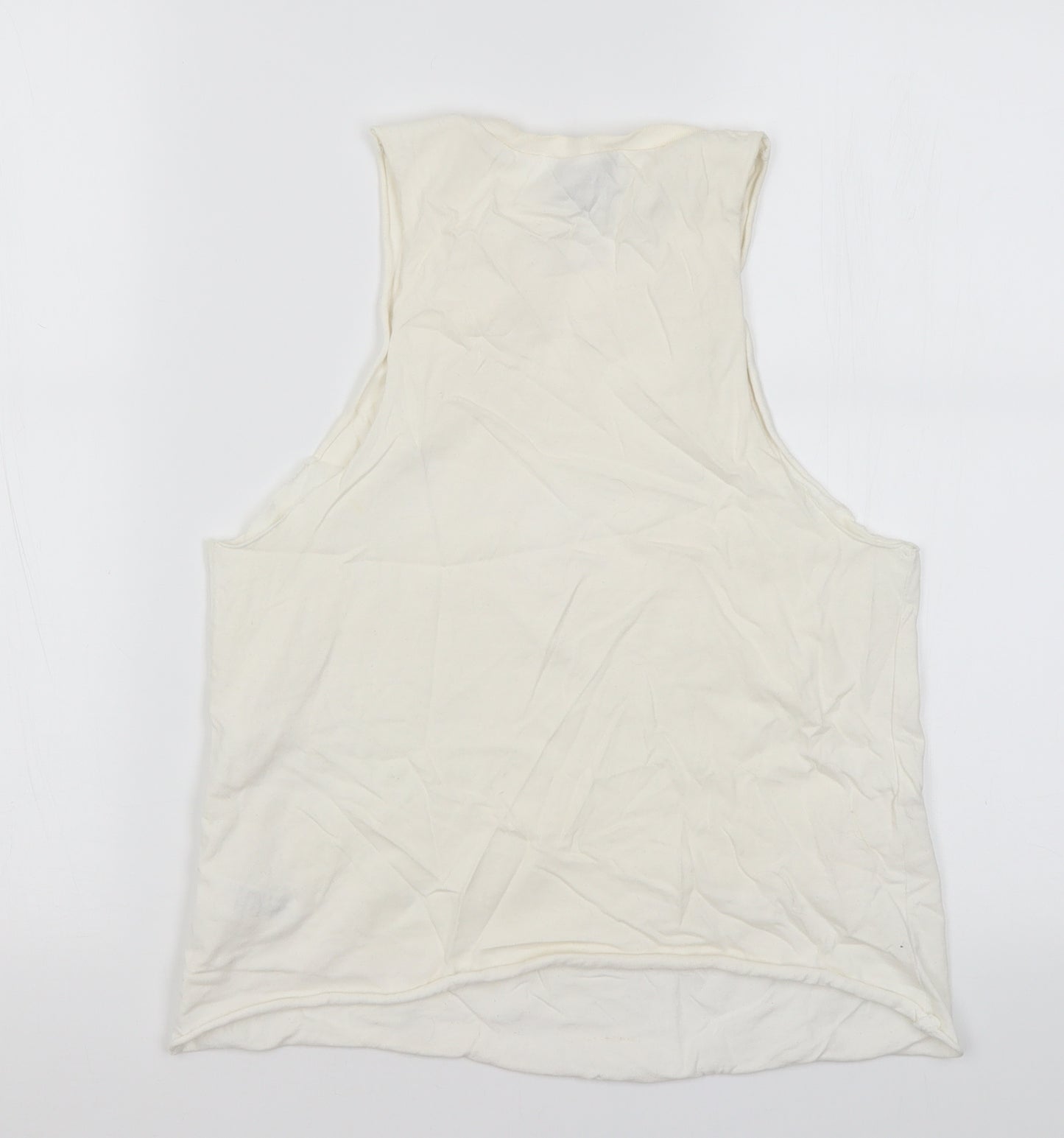 Toshop Womens Ivory  Cotton Basic Tank Size 8