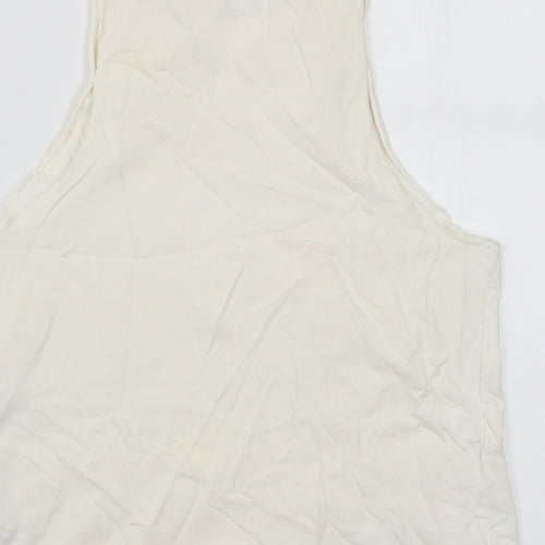Toshop Womens Ivory  Cotton Basic Tank Size 8