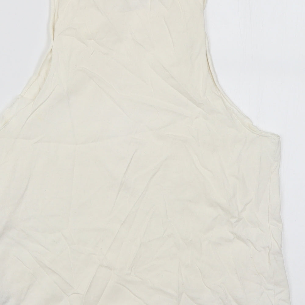 Toshop Womens Ivory  Cotton Basic Tank Size 8