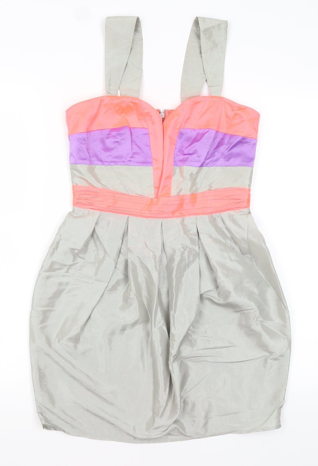 Lipsy Womens Grey  Polyester Mini  Size 10