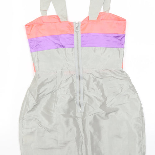Lipsy Womens Grey  Polyester Mini  Size 10