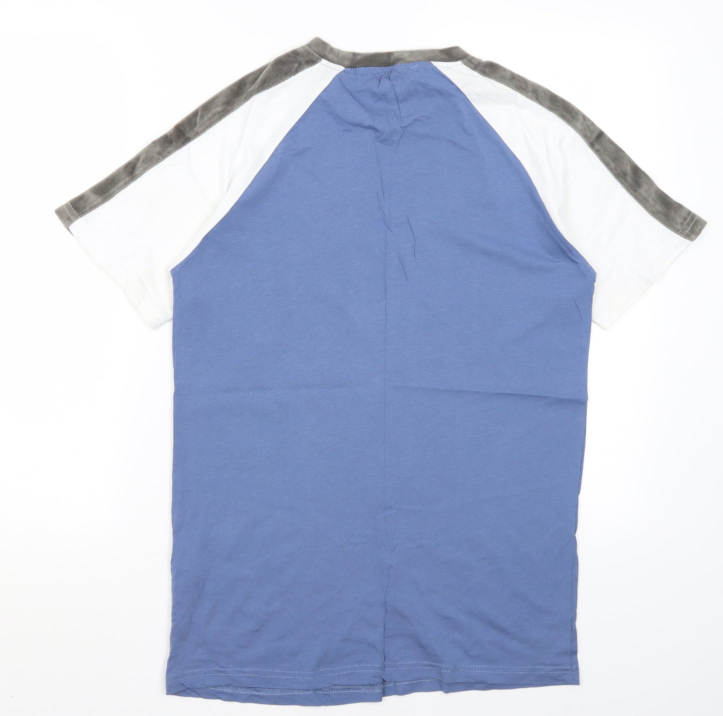Boohoo Man Mens Blue  Cotton  T-Shirt Size S