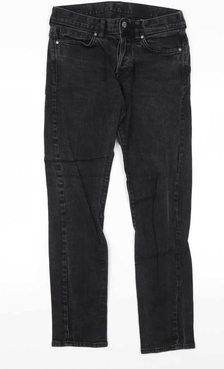 H&M Mens Black Cotton Skinny Jeans Size 30 in L27 in Regular