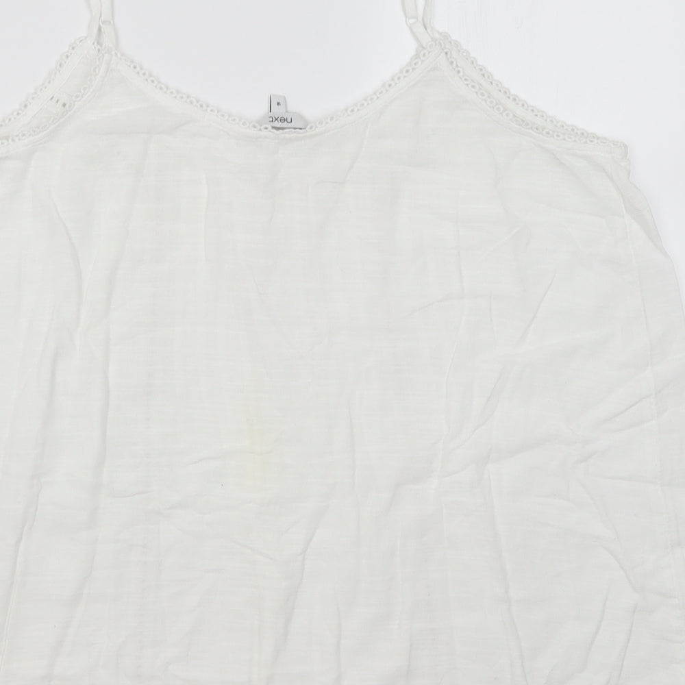New Look Womens White  Cotton Camisole Tank Size 18