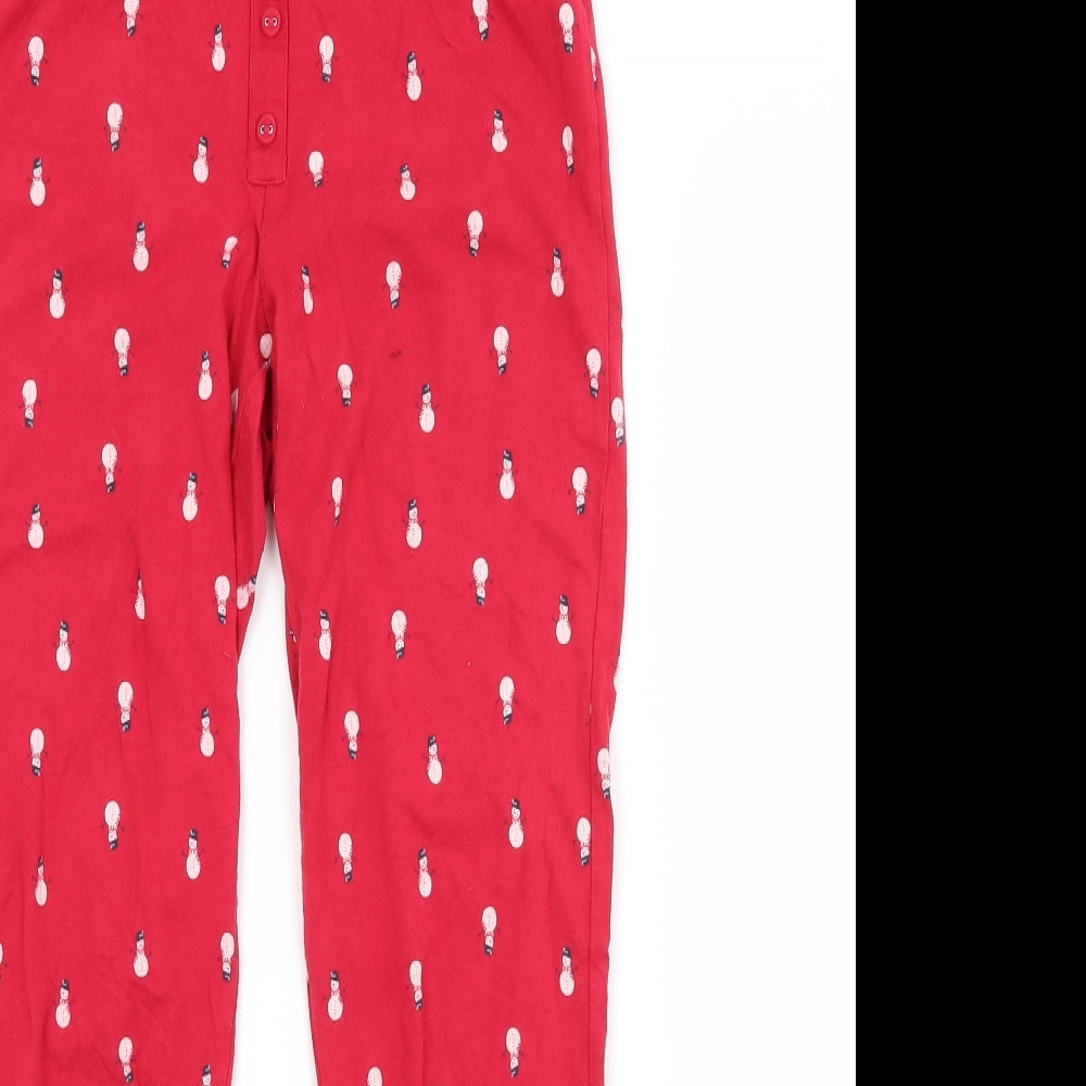 F&F Womens Red  Cotton  Pyjama Pants Size 12