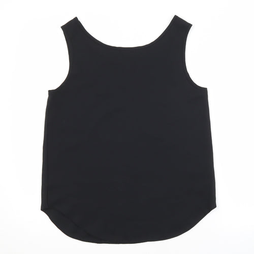 Alexia Womens Black  Polyester Basic Blouse Size 12