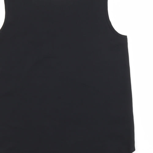 Alexia Womens Black  Polyester Basic Blouse Size 12