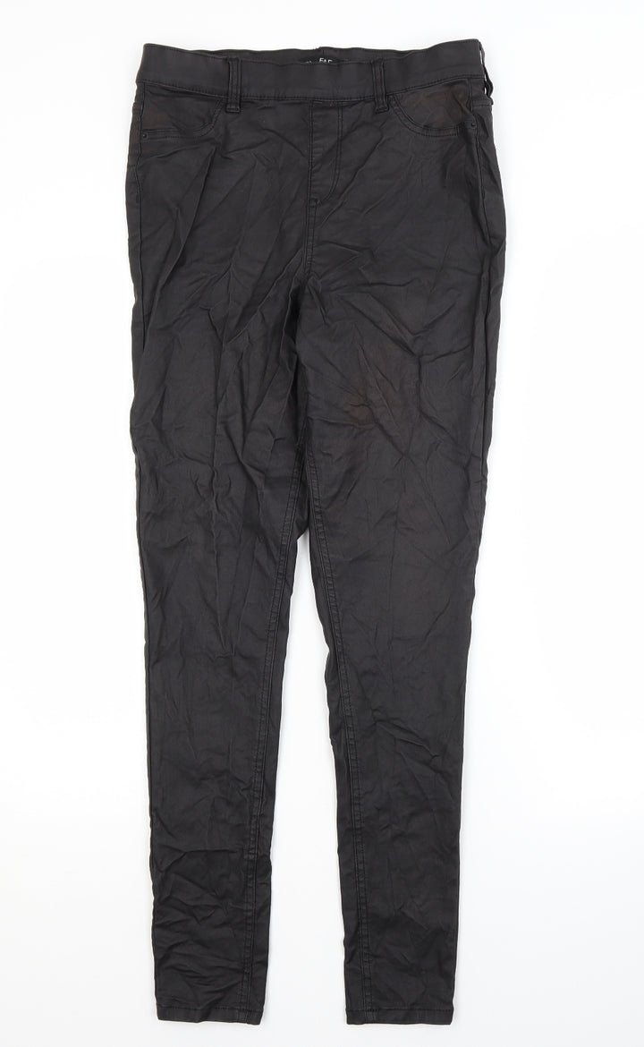 F&F Womens Black Viscose Skinny Jeans Size 12 L28 in Regular