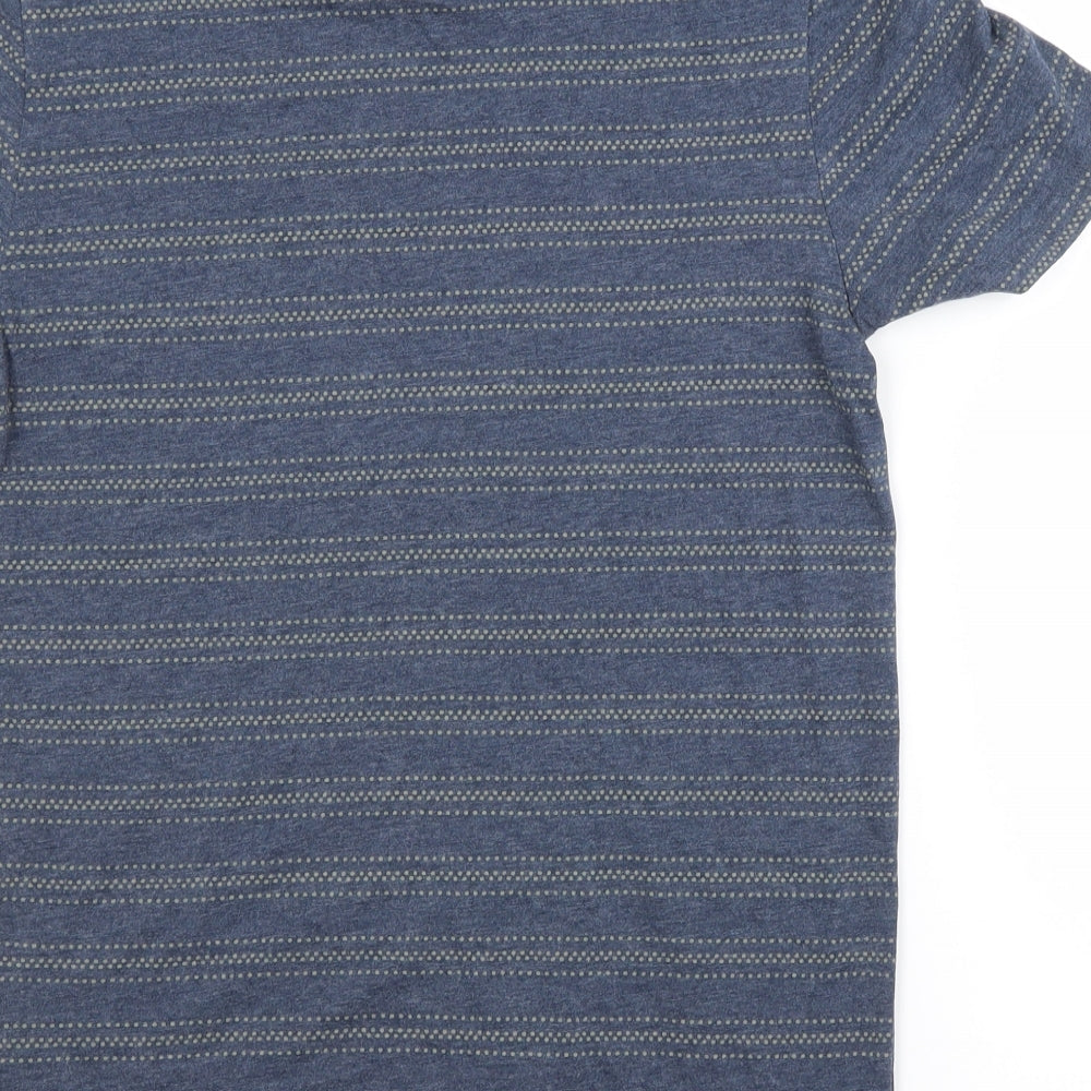 PEP&CO. Mens Blue Striped Cotton  T-Shirt Size XS
