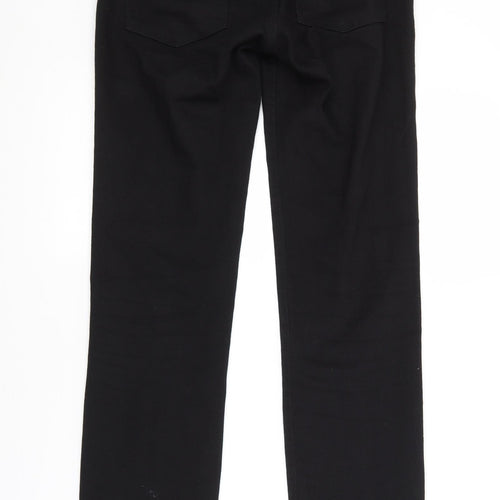 Preworn Womens Black  Cotton Skinny Jeans Size 10 L31 in Regular