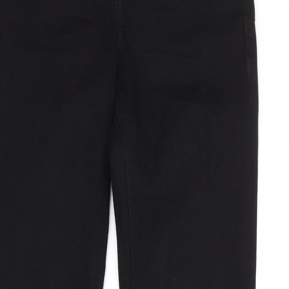 Preworn Womens Black  Cotton Skinny Jeans Size 10 L31 in Regular