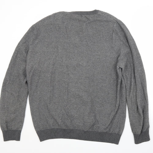 Primark Mens Grey Crew Neck  Cotton Pullover Jumper Size L