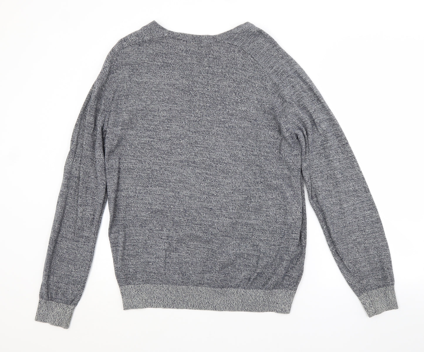 George Mens Blue Crew Neck  Cotton Pullover Jumper Size L