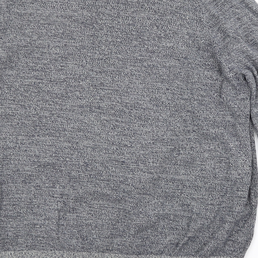 George Mens Blue Crew Neck  Cotton Pullover Jumper Size L