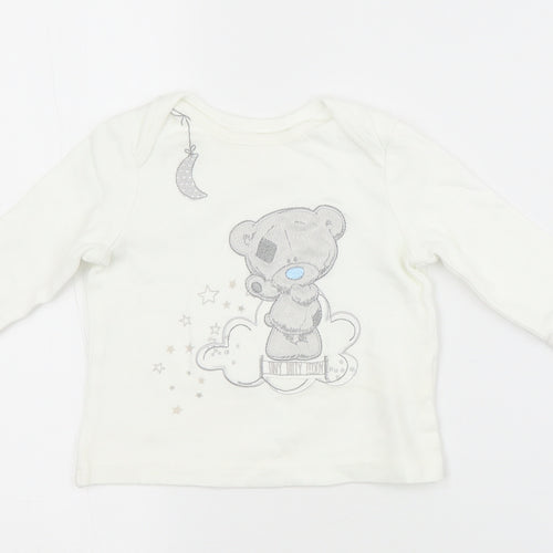 George Baby White  Cotton Pullover Jumper Size 3-6 Months