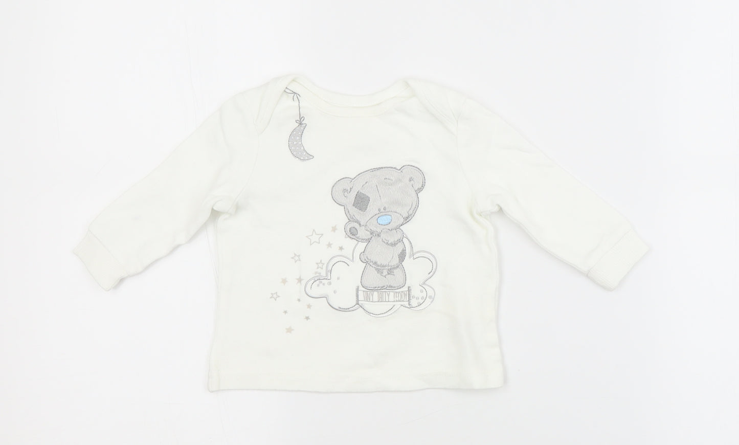 George Baby White  Cotton Pullover Jumper Size 3-6 Months