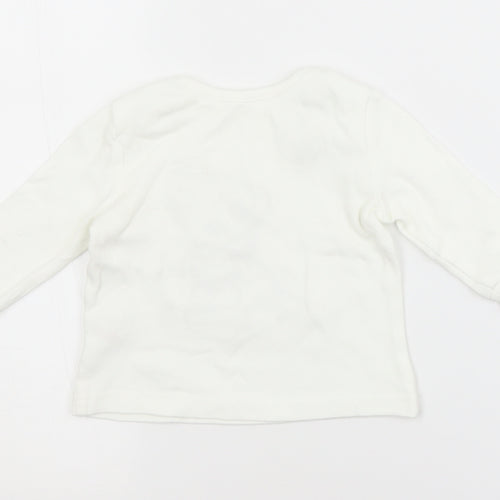 George Baby White  Cotton Pullover Jumper Size 3-6 Months