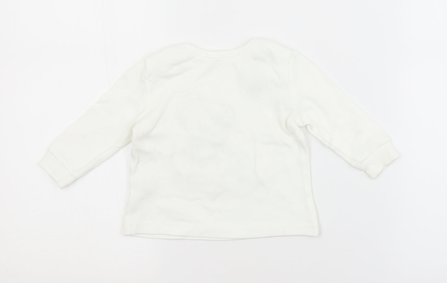 George Baby White  Cotton Pullover Jumper Size 3-6 Months