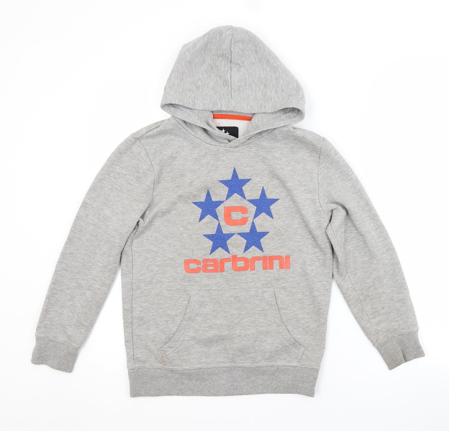 Carbrini Boys Grey  Polyester Pullover Hoodie Size 10-11 Years