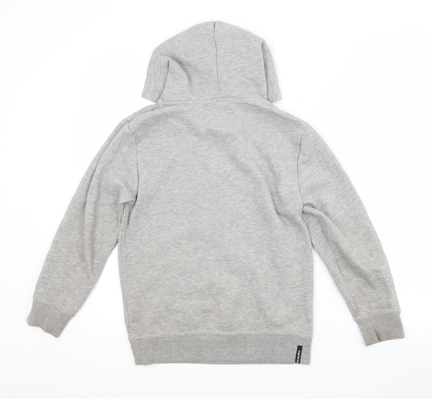 Carbrini Boys Grey  Polyester Pullover Hoodie Size 10-11 Years