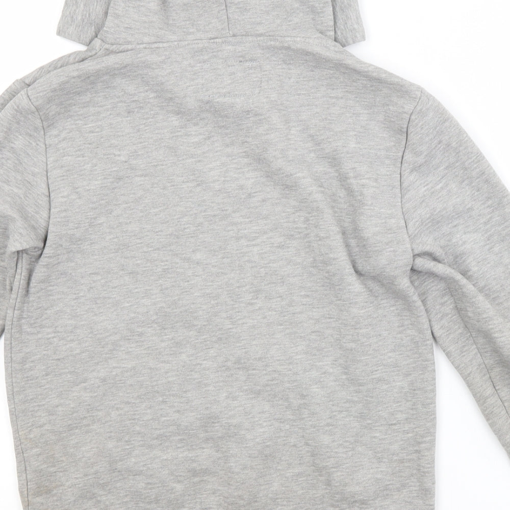 Carbrini Boys Grey  Polyester Pullover Hoodie Size 10-11 Years