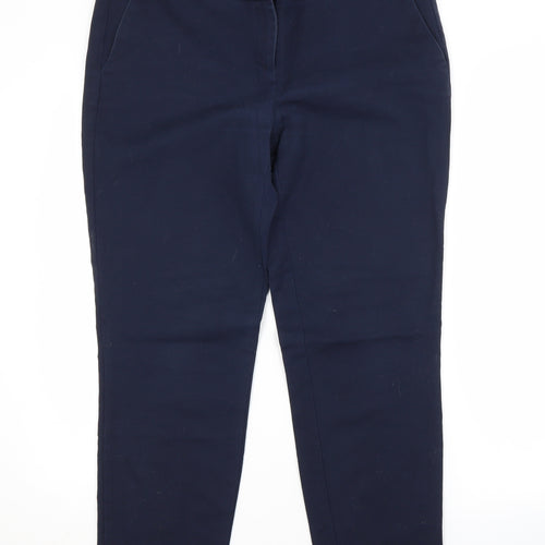 Hilary Radley Womens Blue  Cotton Trousers  Size 14 L26 in Regular