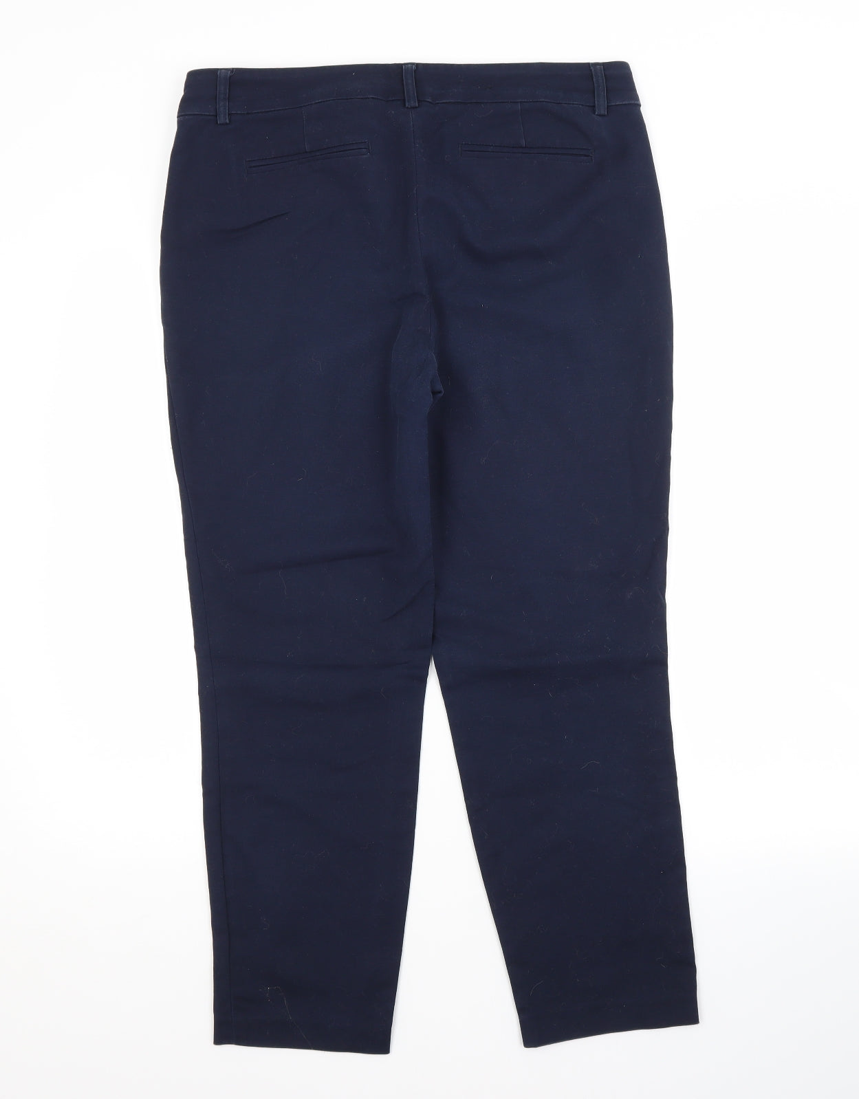 Hilary Radley Womens Blue  Cotton Trousers  Size 14 L26 in Regular