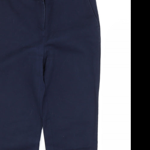 Hilary Radley Womens Blue  Cotton Trousers  Size 14 L26 in Regular