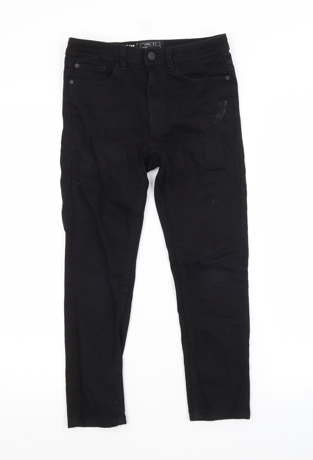 NEXT Boys Black  Cotton Skinny Jeans Size 9 Years  Regular