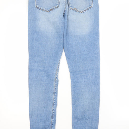 ASOS Womens Blue  Cotton Skinny Jeans Size 28 in L32 in Regular